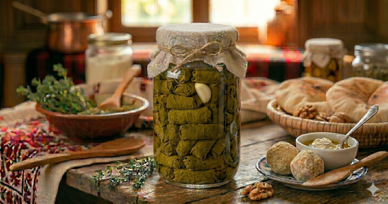 ورق عنب محشي لبنة